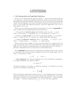 x. exponentials and logarithms