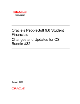 PeopleSoft 89 MP1 Student Records