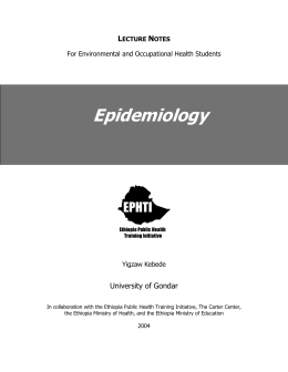 Epidemiology - The Carter Center