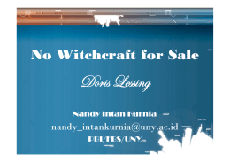 No Witchcraft for Sale