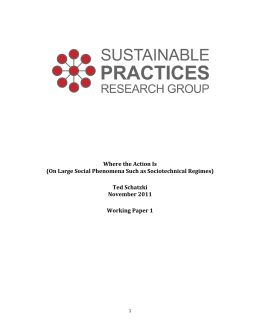 Where the Action Is - Sustainable Practices Research Group
