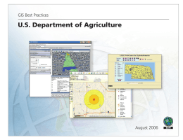GIS Best Practices for US Department of Agriculture