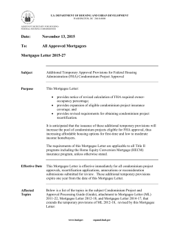 Mortgagee Letter 2015-27