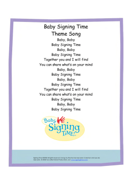 Baby Signing Time Theme Song