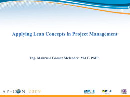 Applying Lean Concepts in Project Management