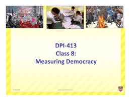Measuring democracy: Freedom House and Polity IV