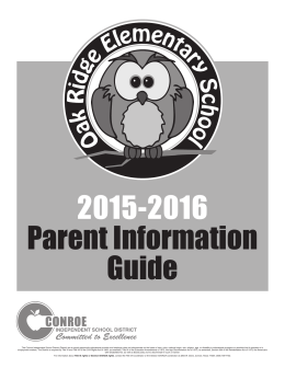 2015-2016 Parent Information Guide