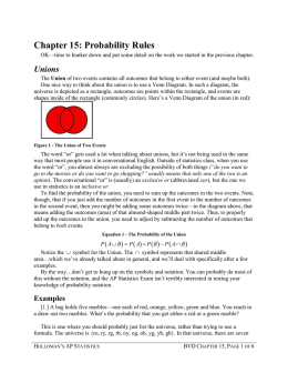 BVD Chapter 15: Probability Rules
