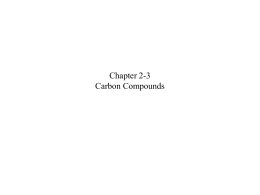 Chapter 2-3 Carbon Compounds