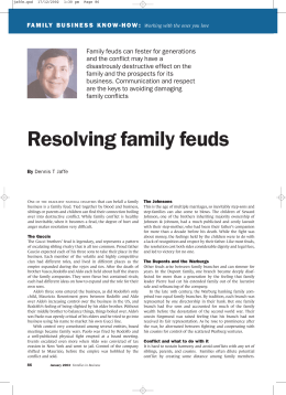 Resolving family feuds