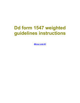 Dd form 1547 weighted guidelines instructions