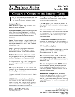 Glossary of Computer and Internet Terms