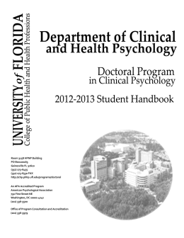 2012-2013 - Department of Clinical and Health Psychology