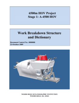 Work Breakdown Structure and Dictionary