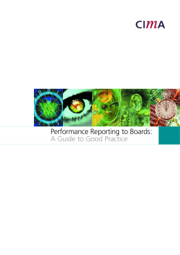 Performance Reporting to Boards: A Guide to Good Practice