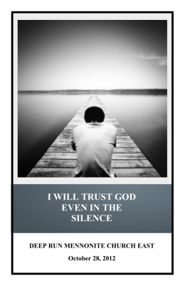 i will trust god even in the silence
