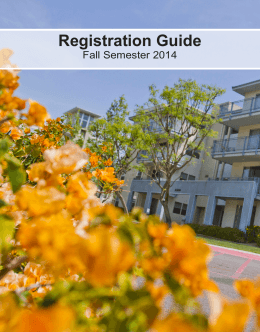 Registration Guide - Admissions and Records