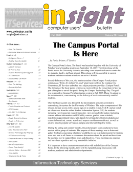 The Campus Portal Is Here