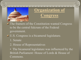 Chapter 5 Organization of Congress
