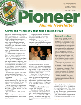 Alumni Newsletter - University High School