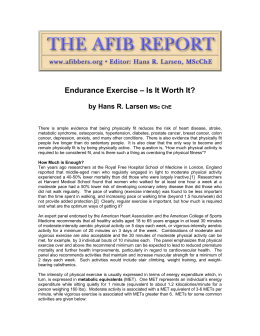 Endurance Exercise – Is It Worth It?