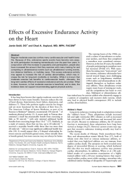 Effects of Excessive Endurance Activity on the Heart