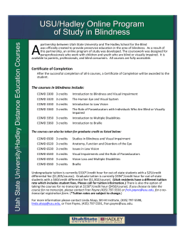 program brochure  - Hadley School for the Blind