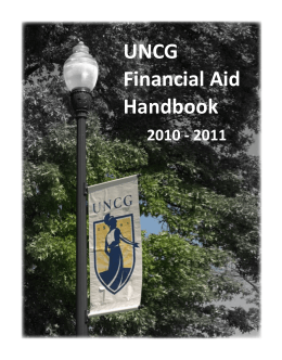 UNCG Financial Aid Handbook