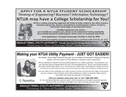 NTUA may have a College Scholarship for You!