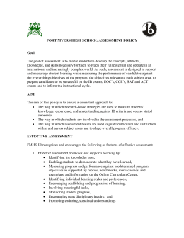 assessment policy - Fort Myers High School