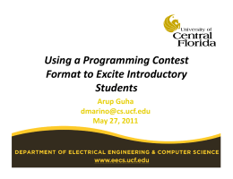 Using a Programming Contest Format to Excite Introductory Students