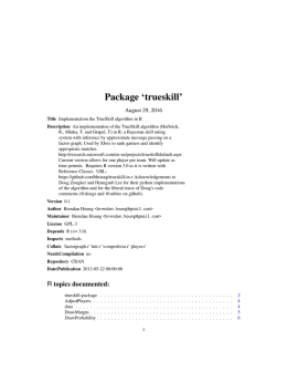 Package `trueskill`