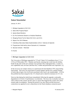 Newsletter 10 January 2013 (Sakai)