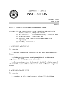 DoD Instruction 6055.1 - Medical and Public Health Law Site