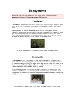 Ecosystems - Science EOG