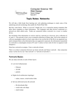 Topic Notes: Networks - Courses