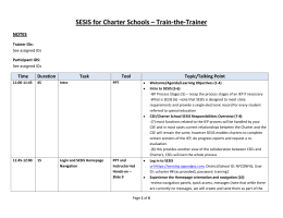 SESIS for Charter Schools – Train-the