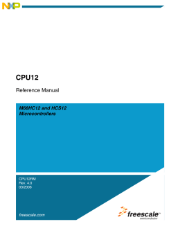 CPU12 Reference Manual