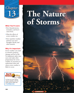 Chapter 13: The Nature of Storms
