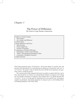 Chapter 1 The Power of Difference