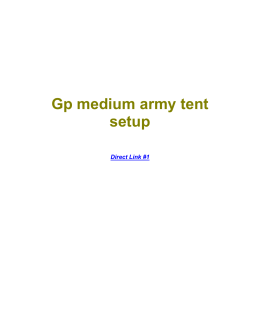 Gp medium army tent setup