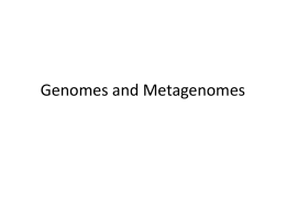 Genomes and Metagenomes