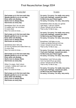 First Reconciliation Songs 2014