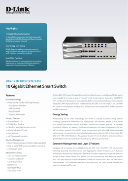 10 Gigabit Ethernet Smart Switch - D-Link
