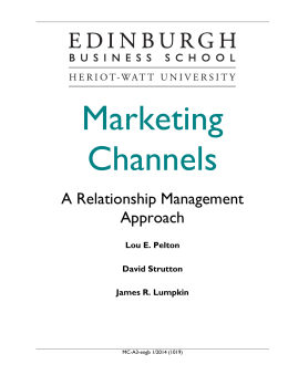 Marketing Channels - Edinburgh Business School
