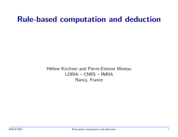 Rule based deduction and computation
