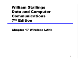 Chapter 17 Wireless LANs
