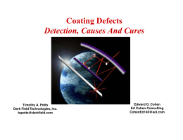 Coating Defects Detection, Causes And Cures