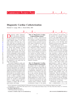 Diagnostic Cardiac Catheterization