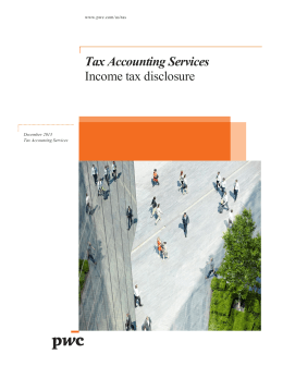 Tax Accounting Services Income tax disclosure